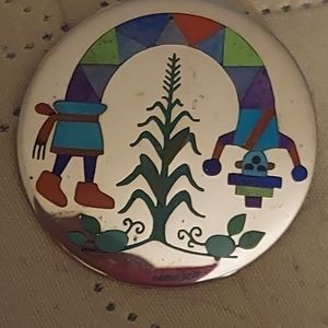 Beautiful Colorful Zuni Rainbowman Indian Inlay Pin/Pendant
